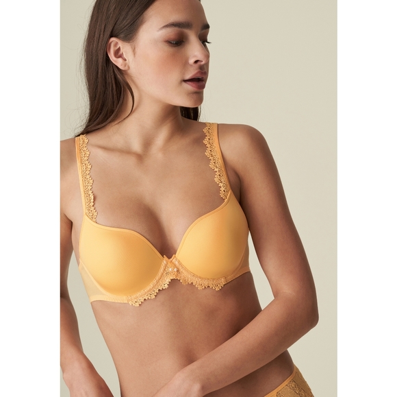 Marie Jo Christy Bra Padded Heartshape Size 32B Mango Orange - Picture 2 of 15